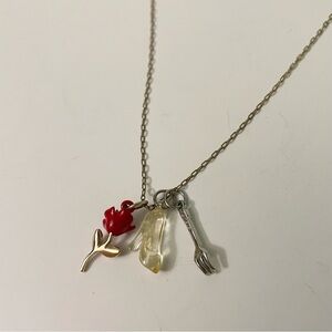 Disney Princess Necklace Belle Cinderella Ariel Charms